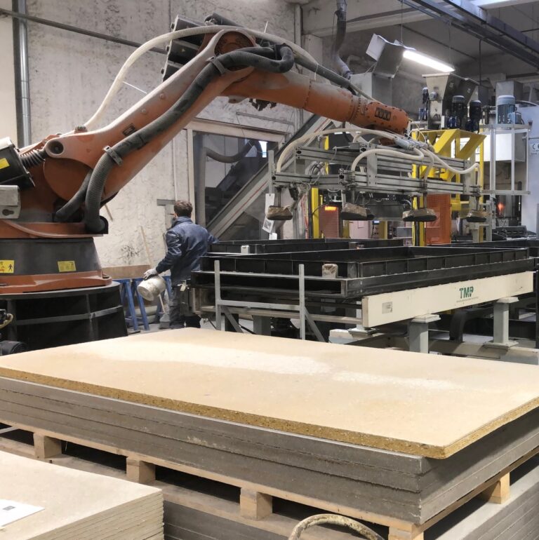 Production line with robot.