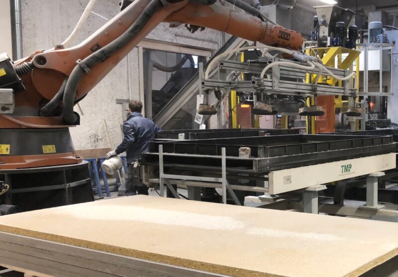 Interior of a factory.