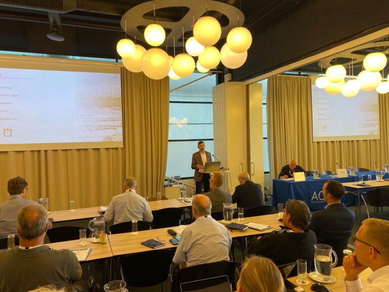 A man giving a presentation.