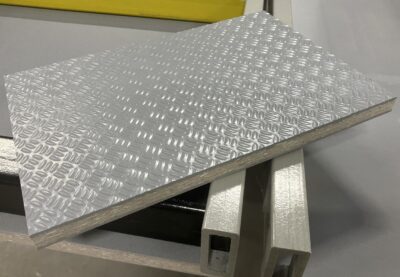 A silver panel.